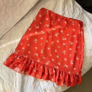 Floral Mini Skirt
